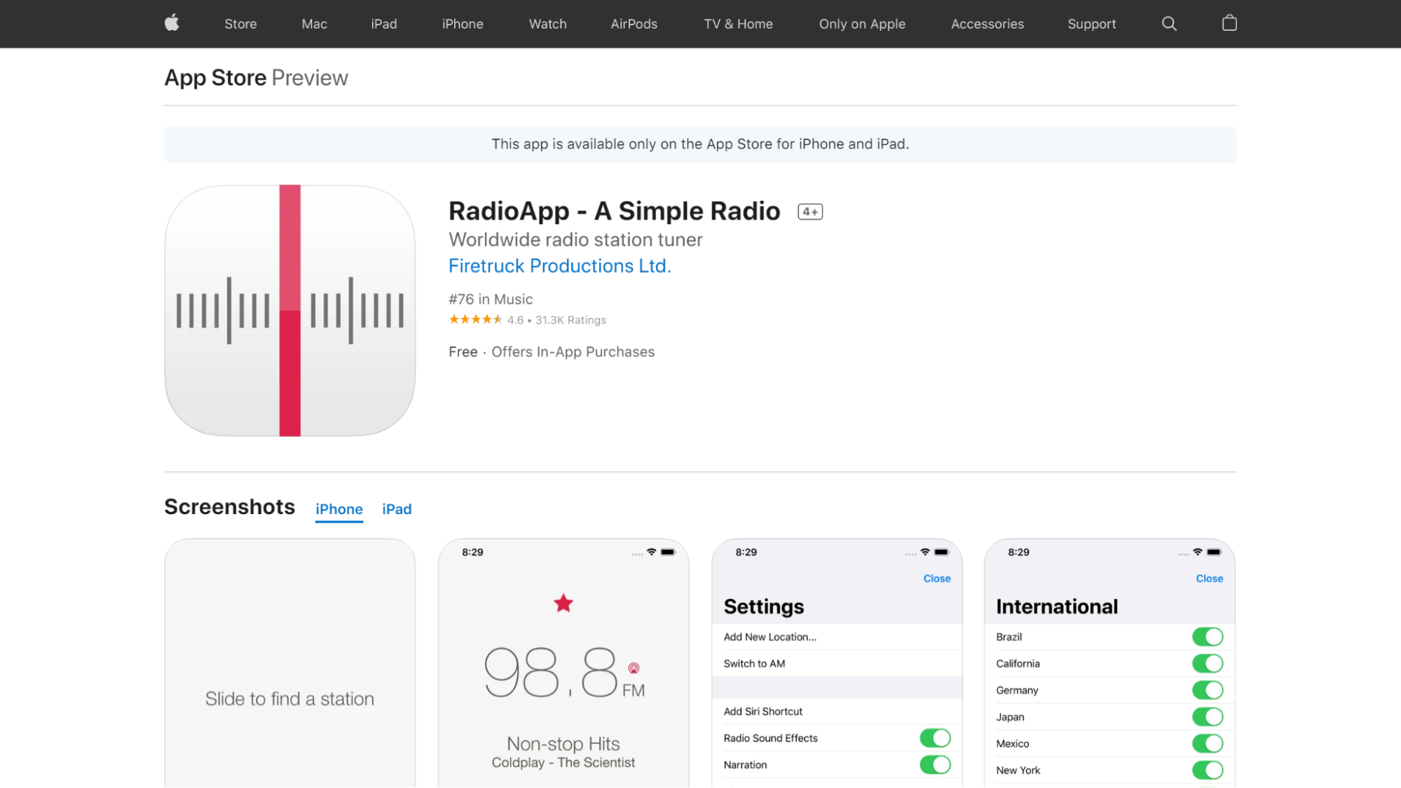 RadioAPP - A simple radio internet app for listening to online radio.png