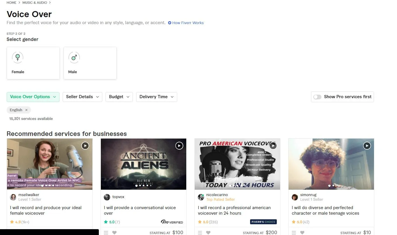 fiverr screen shot finding voiceover work.png