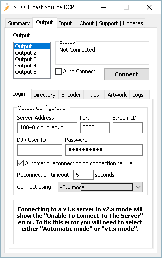 Winamp-ShoutcastDSP Shoutcast 2