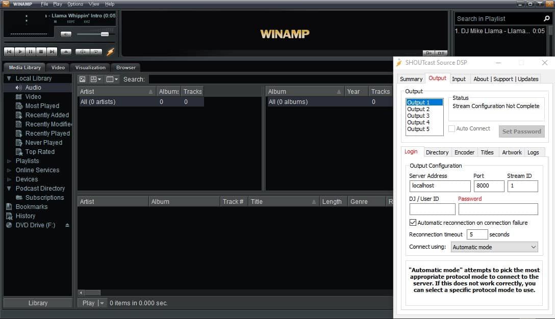Winamp SHOUTcast DSP